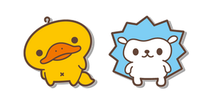 San-X Confused Platypus and Confused Hedgehog Cursor
