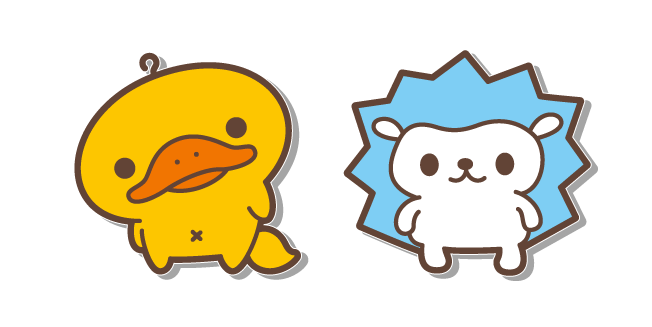 San-X Confused Platypus and Confused Hedgehog Cursor