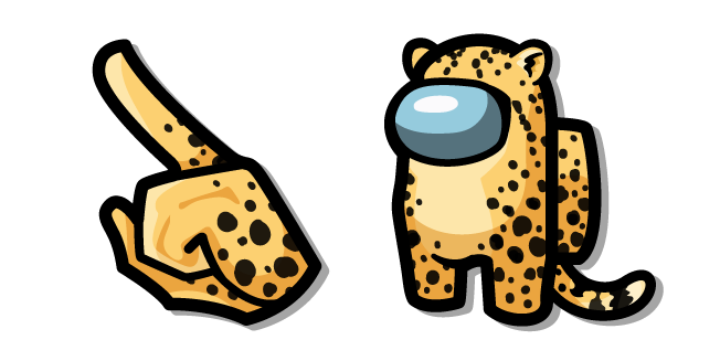 Among Us Yellow Cheetah Character Cursor
