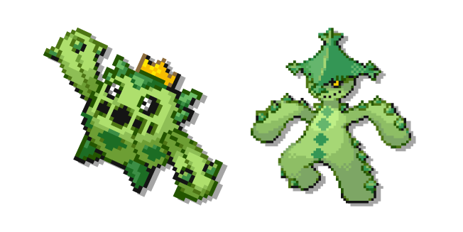Pokemon Cacnea and Cacturne Pixel Cursor