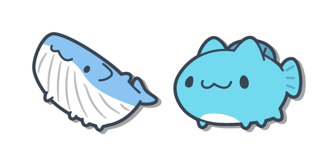 Bugcat Capoo Ballena y Pez Cursor