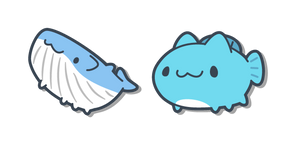 Bugcat Capoo Ballena y Pez cursor