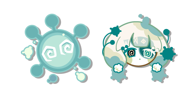 Cookie Run Pom-Pom Dough Cookie and a Spore Cursor