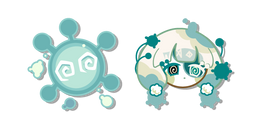 Cookie Run Pom-Pom Dough Cookie y su Espora Cursor