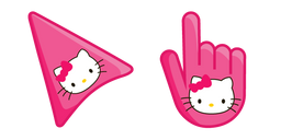 Hello Kitty sobre Fondo Rosa Caramelo cursor