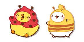 Molang Bee and Piu Piu Ladybug Cursor