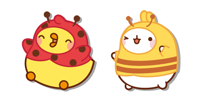 Molang Bee and Piu Piu Ladybug Cursor