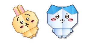 Origami Chiikawa Usagi and Hachiware Cursor