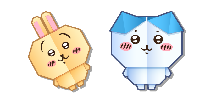Origami Chiikawa Usagi and Hachiware Cursor