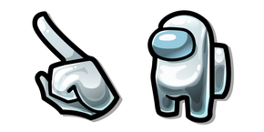 Among Us Gray Silver Character Cursor
