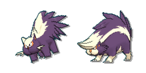 Курсор Pokemon Stunky and Skuntank Pixel
