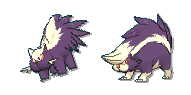 Pokemon Stunky and Skuntank Pixel курсор