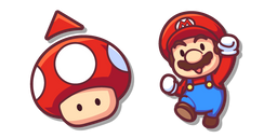 Mignons Mario et Super Champignon Curseur