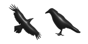 Simple 3D Black Crow Cursor
