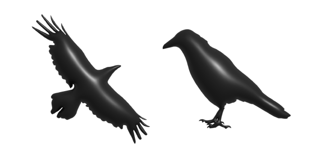 Simple 3D Black Crow Cursor