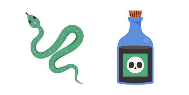 VSCO Girl Serpiente Mágica y Poción Cursor