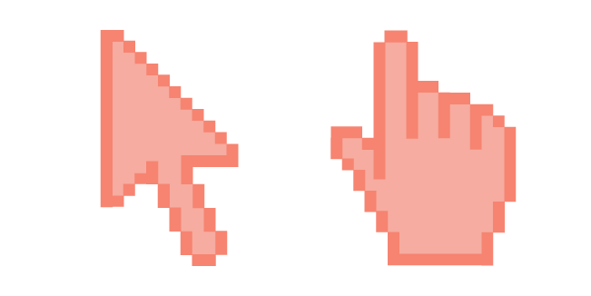 Melon Pink Pixel Cursor