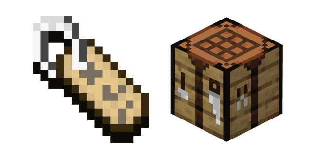 Minecraft Etiqueta y Mesa de Trabajo Cursor