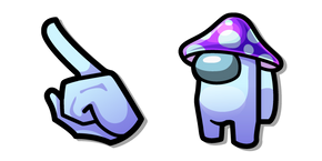 Among Us Personaje Hongo Encantado Azul cursor