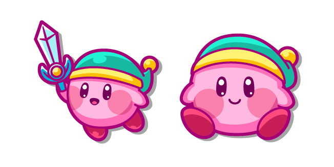 Kawaii Kirby con Espada Cursor