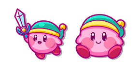 Kawaii Kirby avec une Epée Curseur