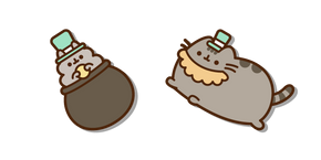 Pusheen y Stormy con Disfraces de Duende cursor
