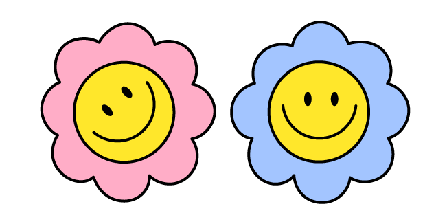 VSCO Girl Smiley Flowers курсор