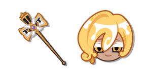 Cookie Run: Tower of Adventures Buttermilk Cookie and a Cross Cursor