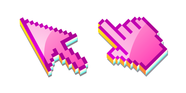 3D Pink Glazed Donut Pixel курсор