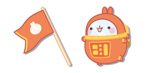 Molang Astronauta y su Bandera cursor