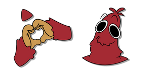 Курсор Poppy Playtime Chum Chompkins and a Hand Heart