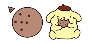 Sanrio Pompompurin and a Chocolate Chip Cookie Cursor