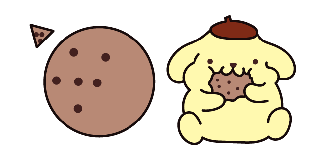 Sanrio Pompompurin y su Galleta de Chispas de Chocolate Cursor