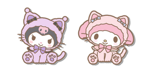 Курсор Kuromi and My Melody in Cat Costumes