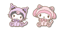 Kuromi y My Melody con Disfraces de Gato Cursor