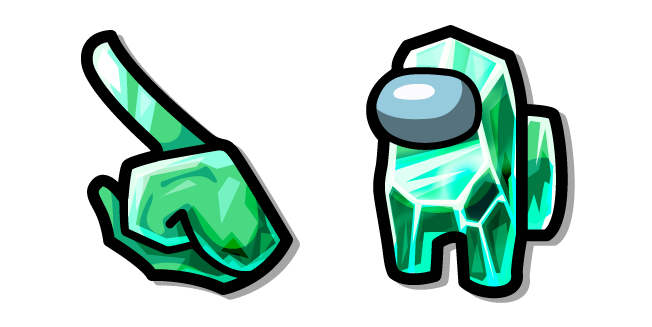 Among Us Green Fluorite Character Cursor