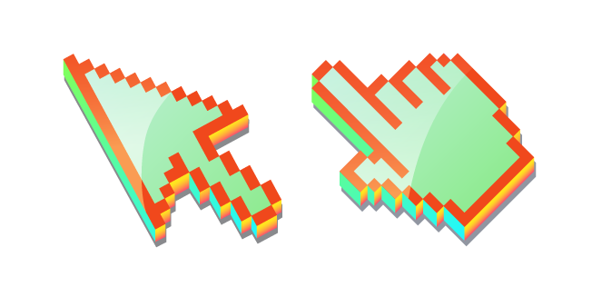 3D Fanes de Carottes Pixel Cursor