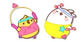 Molang y Piu Piu Haciendo Fitness cursor