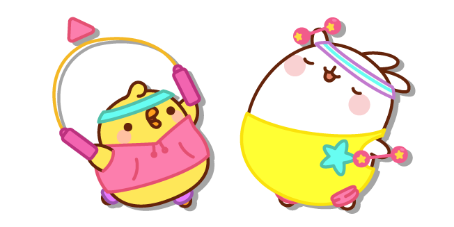 Molang and Piu Piu Doing Fitness курсор