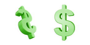 Signe Dollar Curseur