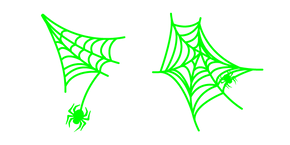 Prank Neon Green Web and Spider Cursor
