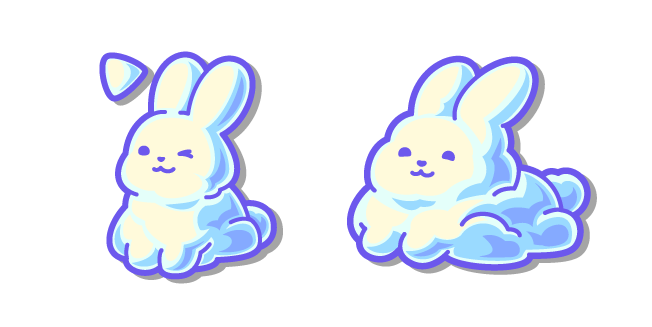 Cute Smiling Cloud Bunny Cursor