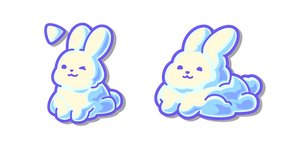 Cute Smiling Cloud Bunny Cursor
