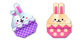 Origami Easter Bunny Eggs Cursor