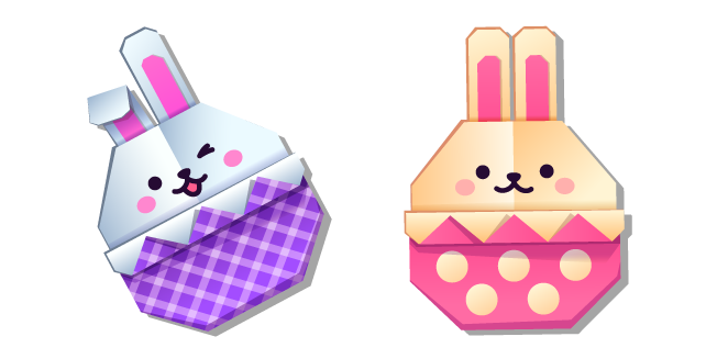 Origami Easter Bunny Eggs Cursor