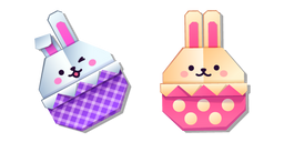 Origami Easter Bunny Eggs Cursor