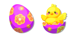 Easter Egg and Hatched Chick Cursor