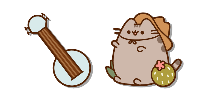 Pusheen Cowboy and a Banjo Cursor