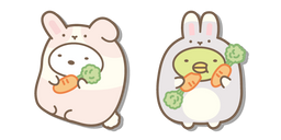San-X Shirokuma and Penguin in Rabbit Costumes Cursor