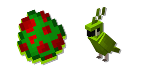 Minecraft Loro Verde y Huevo Generador cursor
